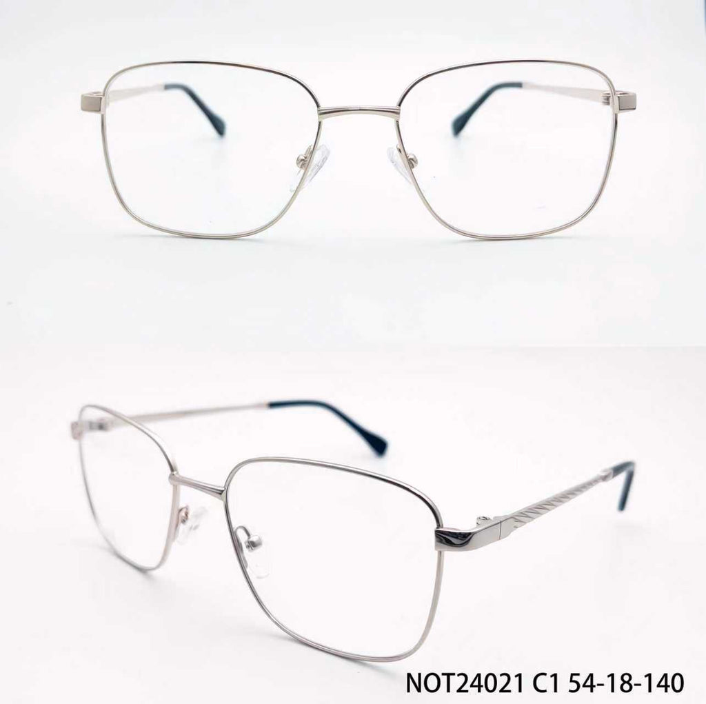 NOT24021 Unisex; B titanium front and temple with acetate tips