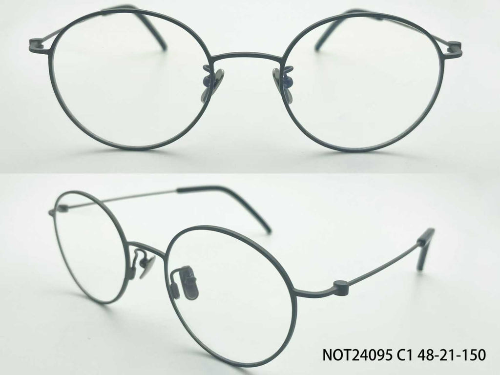 NOT24095(23801) Unisex; B titanium front and temple with acetate tips