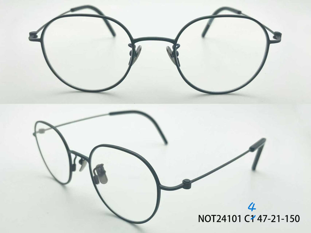 NOT24101（23807) Unisex; B titanium front and temple with acetate tips