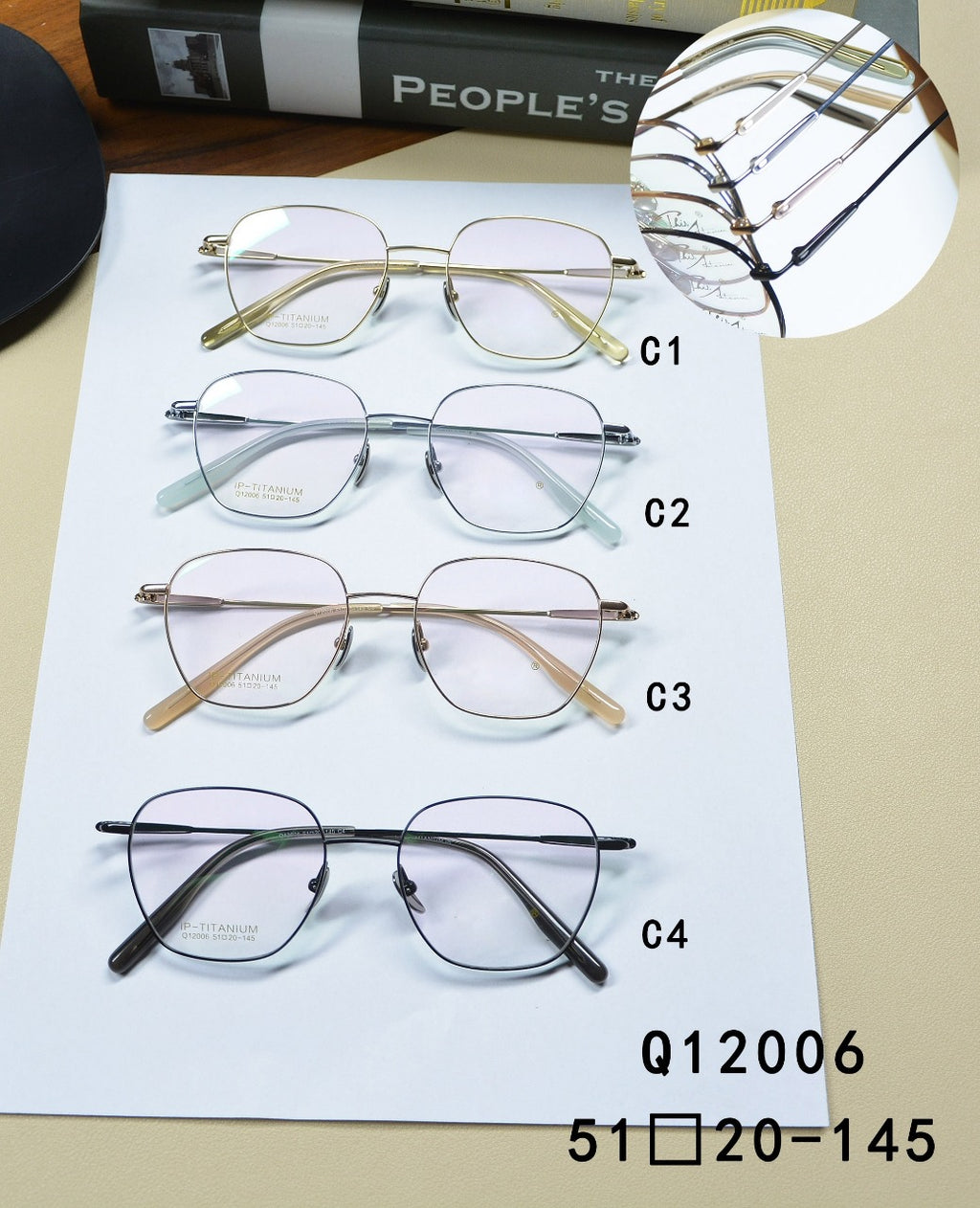 Q12006 Unisex style; Classic pure Titanium