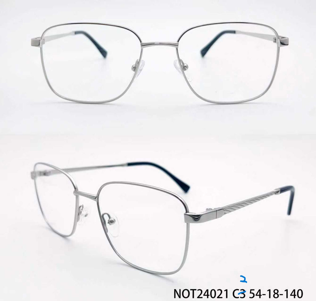 NOT24021 Unisex; B titanium front and temple with acetate tips