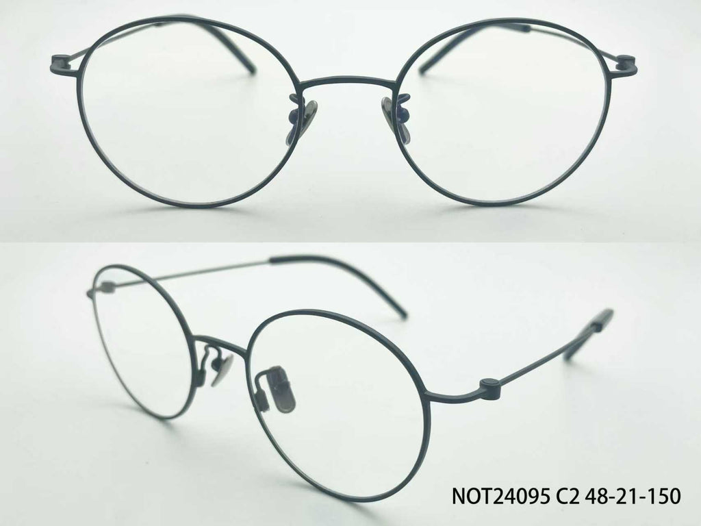 NOT24095(23801) Unisex; B titanium front and temple with acetate tips