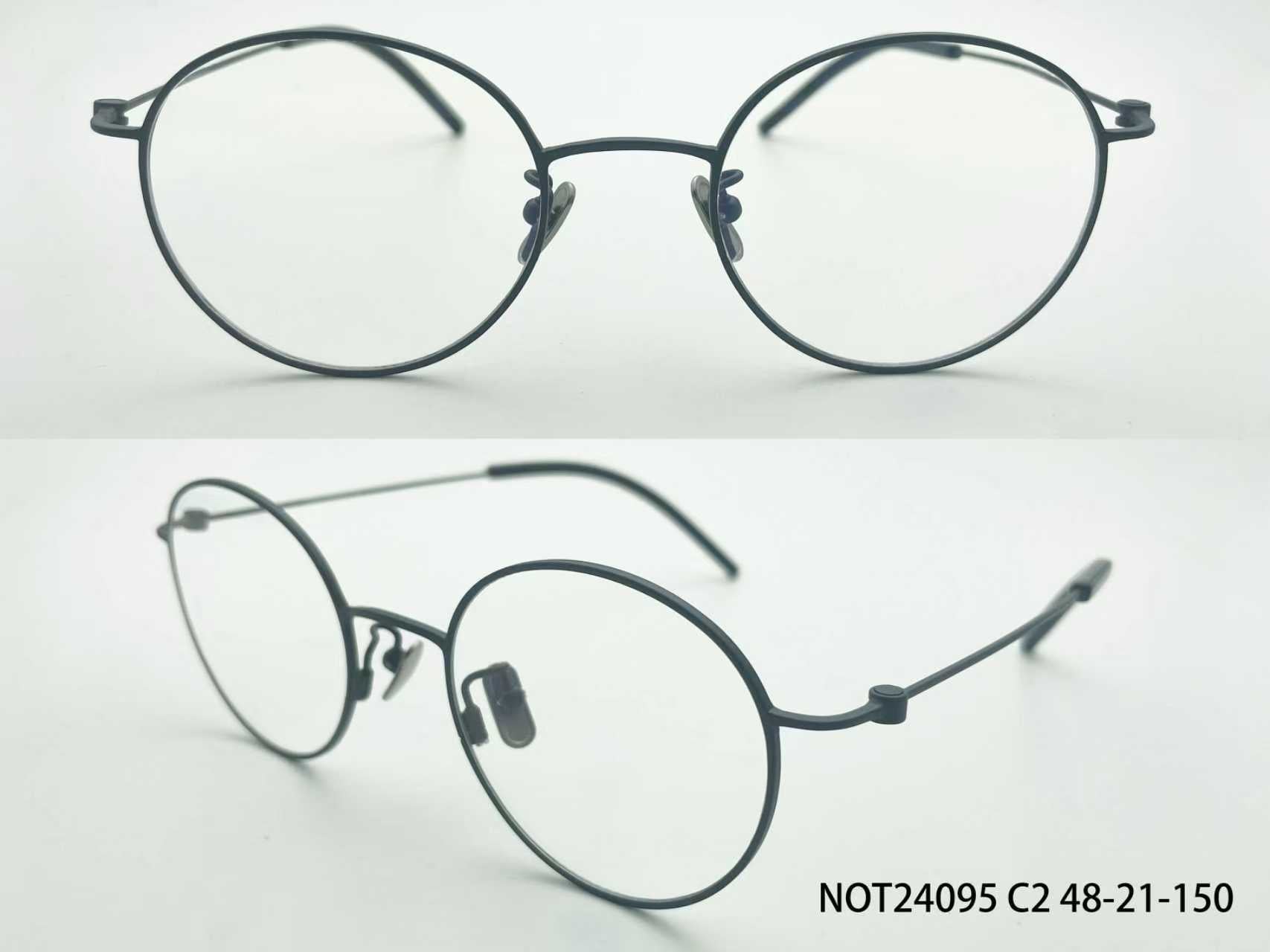 NOT24095(23801) Unisex; B titanium front and temple with acetate tips