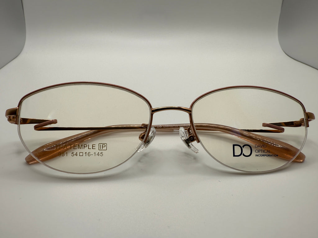 981 Women style; B titanium temples; Semi frame