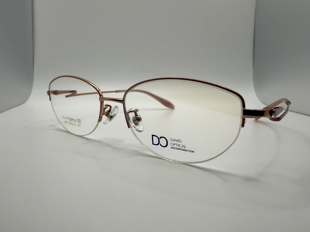 981 Women style; B titanium temples; Semi frame
