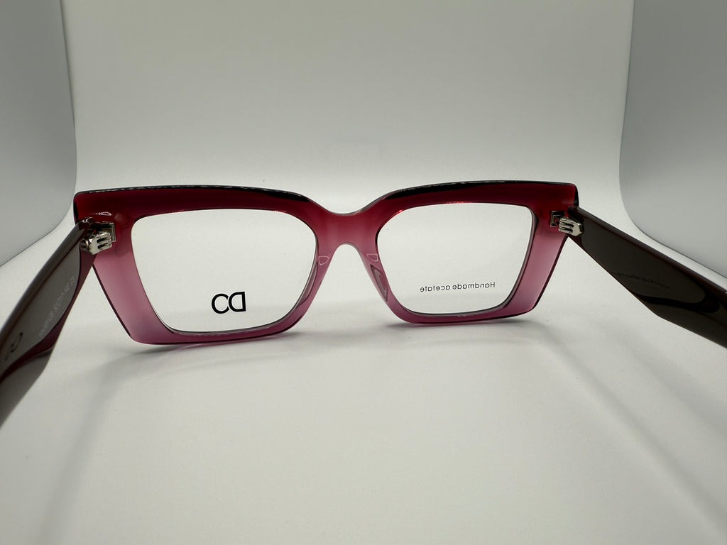 YHX8128 Lady style Acetate frame with curve effect at the front