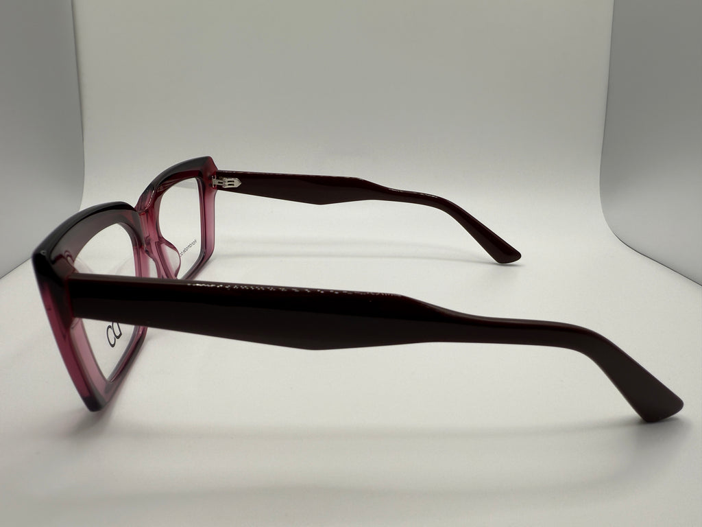 YHX8128 Lady style Acetate frame with curve effect at the front