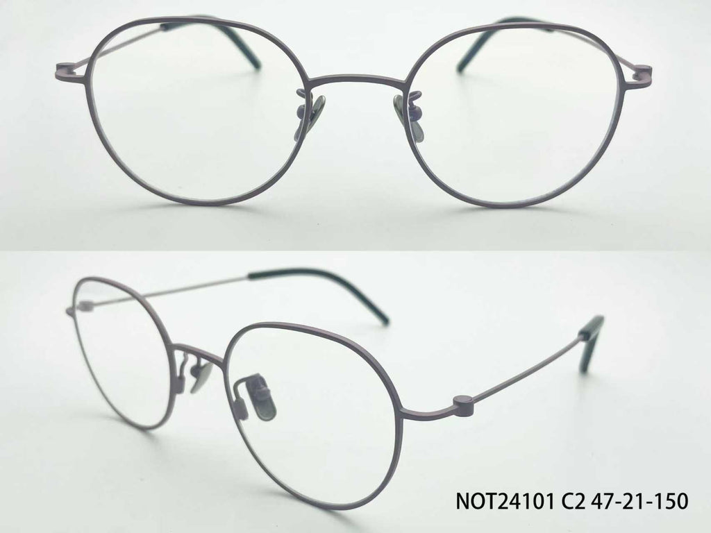 NOT24101（23807) Unisex; B titanium front and temple with acetate tips